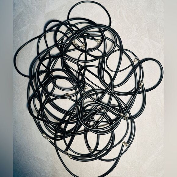 14.5” Black Cord Necklace - Minimalist | Unisex 925 Silver Clasp | Pendant Ready - Picture 15 of 16